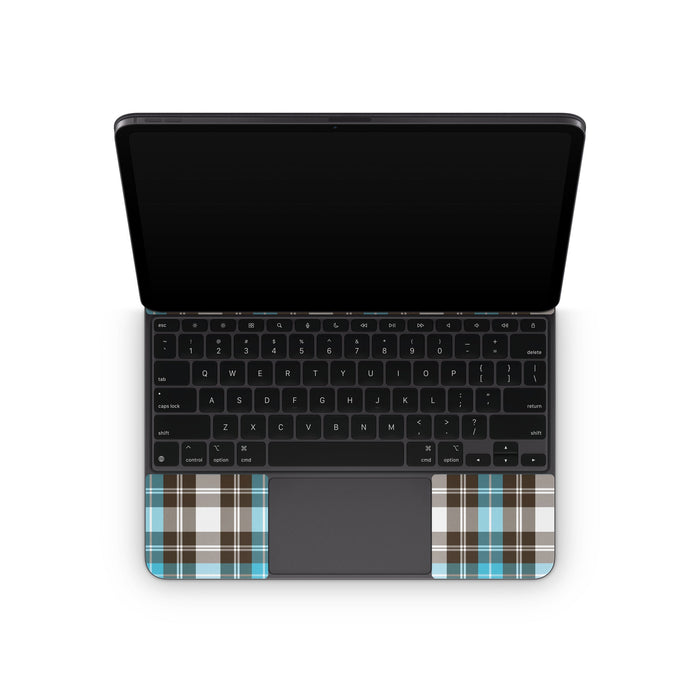 Turquoise Plaid - Apple Magic Keyboard for iPad Skin
