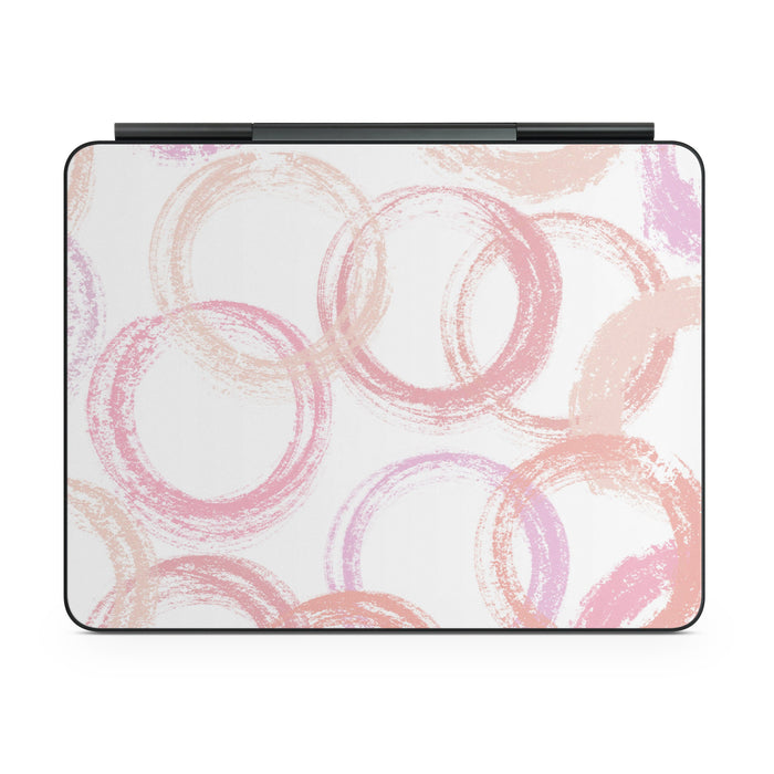 Pink Circles - Apple Magic Keyboard for iPad Skin - eZthings USA WE SORT ALL THE CRAZIEST GADGETS, GIZMOS, TOYS & TECHNOLOGY, SO YOU DON'T HAVE TO.