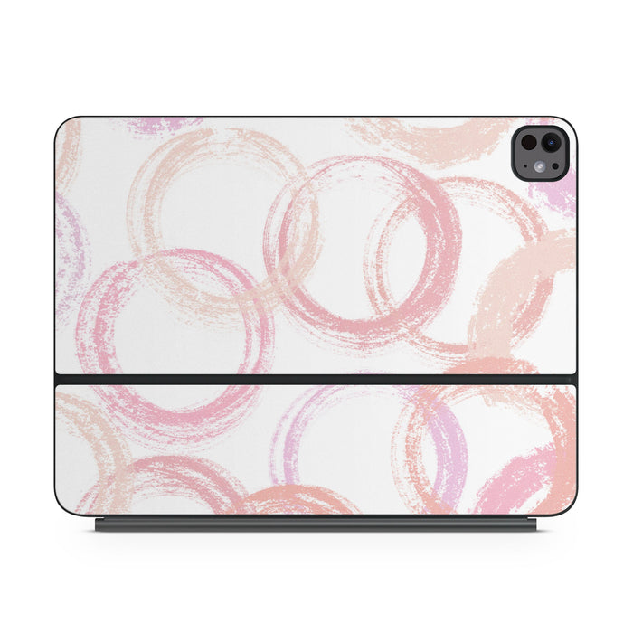 Pink Circles - Apple Magic Keyboard for iPad Skin - eZthings USA WE SORT ALL THE CRAZIEST GADGETS, GIZMOS, TOYS & TECHNOLOGY, SO YOU DON'T HAVE TO.