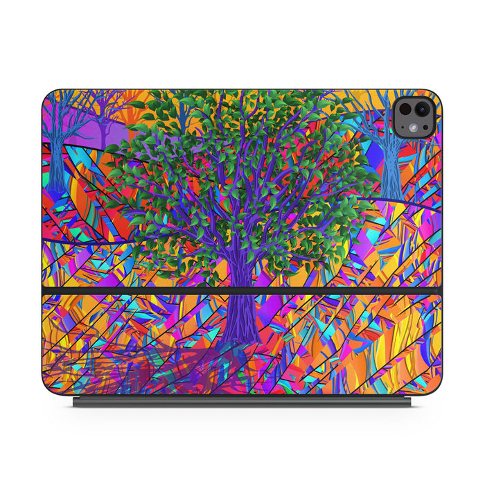 Stained Glass Tree - Apple Magic Keyboard for iPad Skin