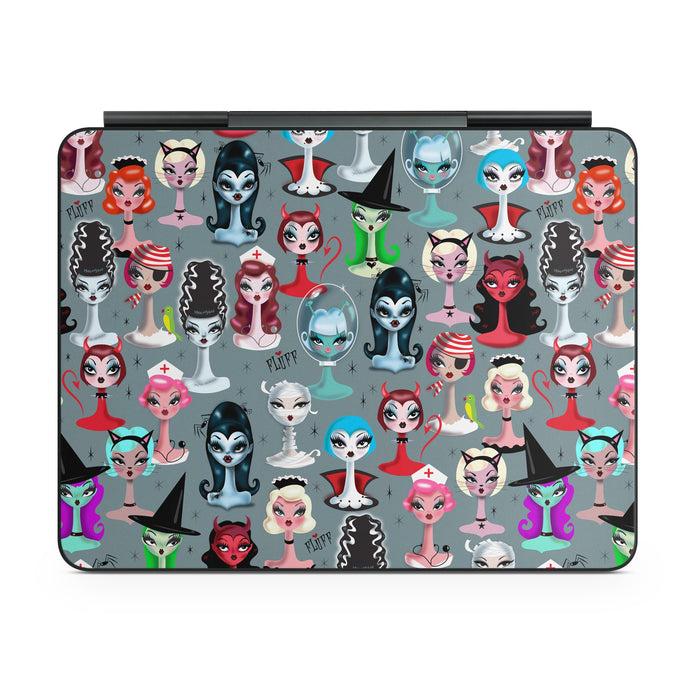 Spooky Dolls - Apple Magic Keyboard for iPad Skin - eZthings USA WE SORT ALL THE CRAZIEST GADGETS, GIZMOS, TOYS & TECHNOLOGY, SO YOU DON'T HAVE TO.