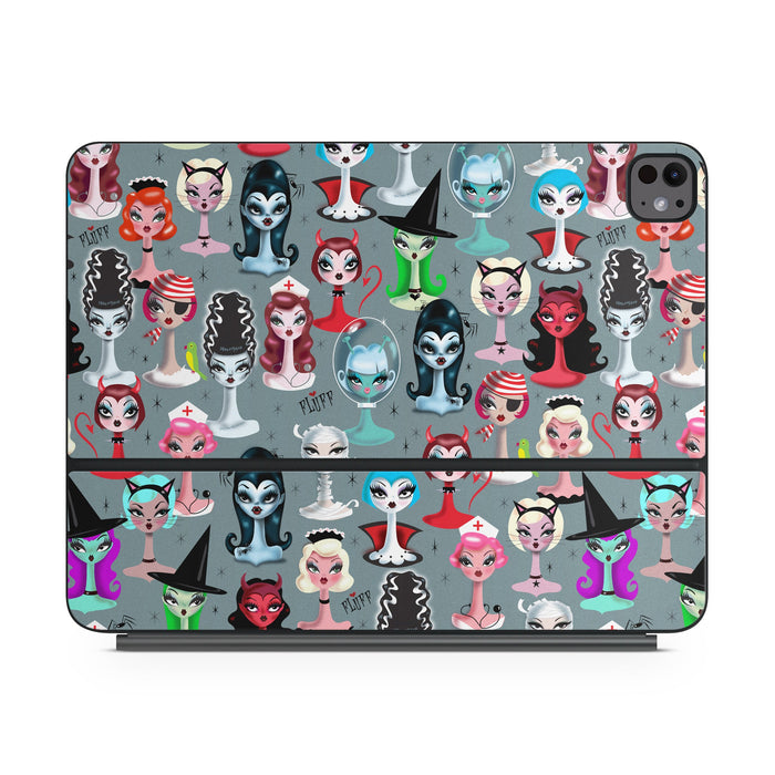 Spooky Dolls - Apple Magic Keyboard for iPad Skin - eZthings USA WE SORT ALL THE CRAZIEST GADGETS, GIZMOS, TOYS & TECHNOLOGY, SO YOU DON'T HAVE TO.
