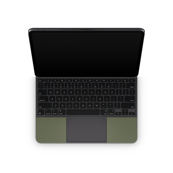 Solid State Olive Drab - Apple Magic Keyboard for iPad Skin - eZthings USA WE SORT ALL THE CRAZIEST GADGETS, GIZMOS, TOYS & TECHNOLOGY, SO YOU DON'T HAVE TO.