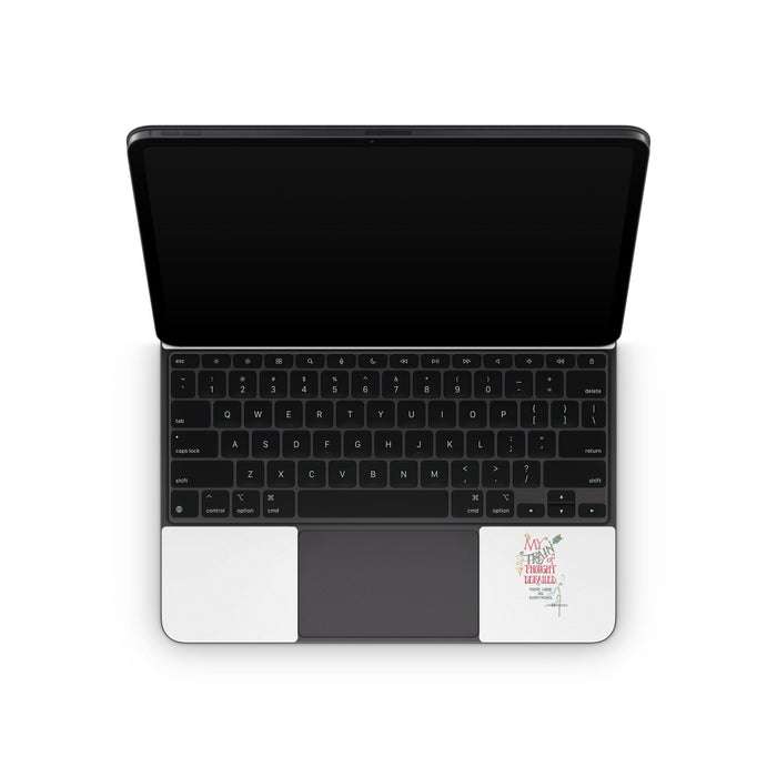Train Derailed - Apple Magic Keyboard for iPad Skin - eZthings USA WE SORT ALL THE CRAZIEST GADGETS, GIZMOS, TOYS & TECHNOLOGY, SO YOU DON'T HAVE TO.