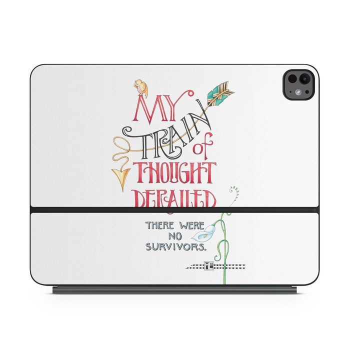 Train Derailed - Apple Magic Keyboard for iPad Skin - eZthings USA WE SORT ALL THE CRAZIEST GADGETS, GIZMOS, TOYS & TECHNOLOGY, SO YOU DON'T HAVE TO.