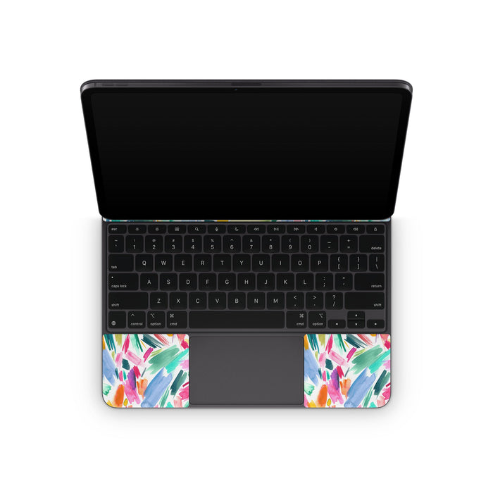 Watercolor Colorful Brushstrokes - Apple Magic Keyboard for iPad Skin