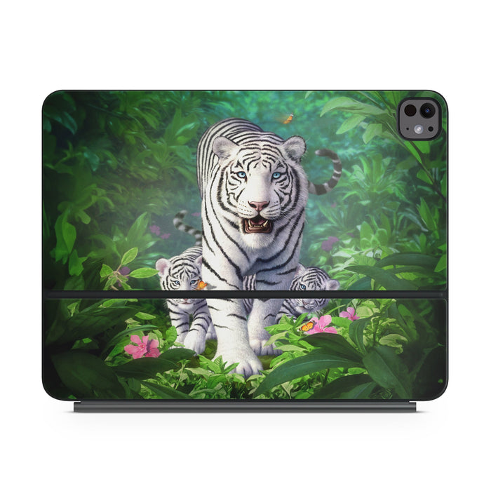 White Tigers - Apple Magic Keyboard for iPad Skin