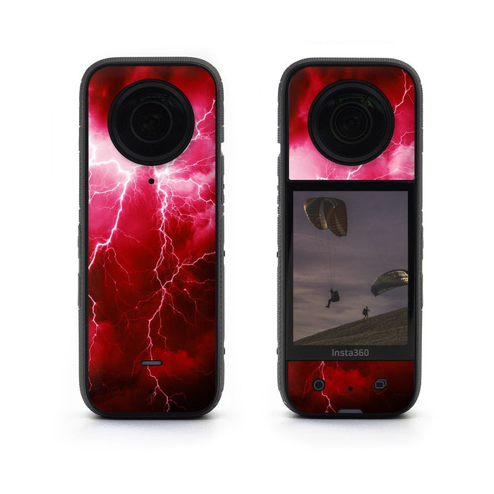 Apocalypse Red - Insta360 X3 Skin - eZthings USA WE SORT ALL THE CRAZIEST GADGETS, GIZMOS, TOYS & TECHNOLOGY, SO YOU DON'T HAVE TO.