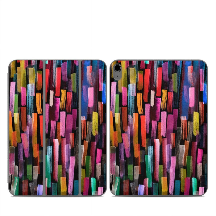 Colorful Brushstrokes Black - Apple Smart Folio Skin
