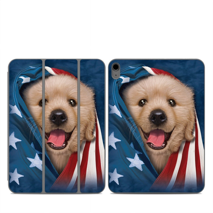 Patriotic Retriever - Apple Smart Folio Skin - eZthings USA WE SORT ALL THE CRAZIEST GADGETS, GIZMOS, TOYS & TECHNOLOGY, SO YOU DON'T HAVE TO.