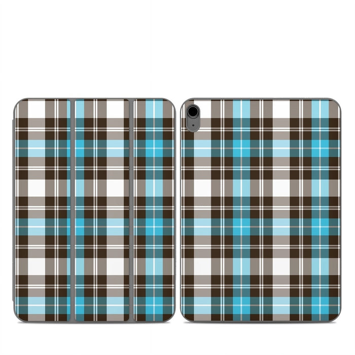 Turquoise Plaid - Apple Smart Folio Skin