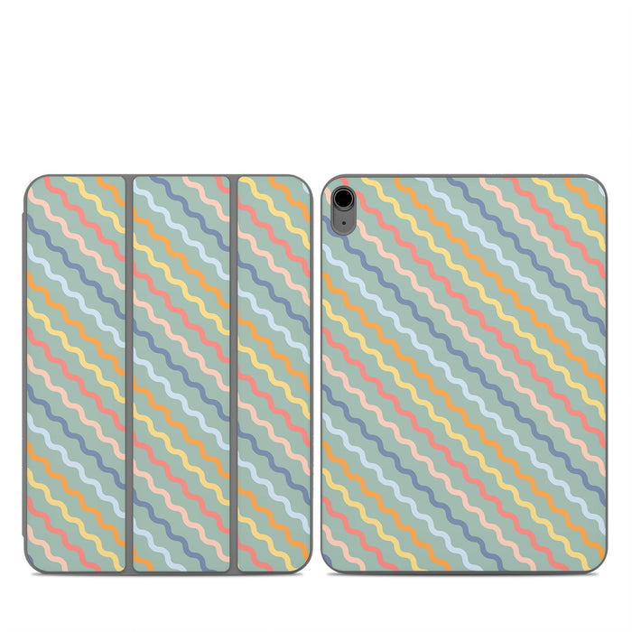Wavy Diagonal Lines - Apple Smart Folio Skin