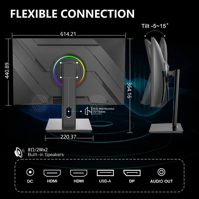 Rehisk 27Inch 180Hz QHD 2K HDR10 Support Gaming Monitor - RE272KV1 - eZthings USA WE SORT ALL THE CRAZIEST GADGETS, GIZMOS, TOYS & TECHNOLOGY, SO YOU DON'T HAVE TO.