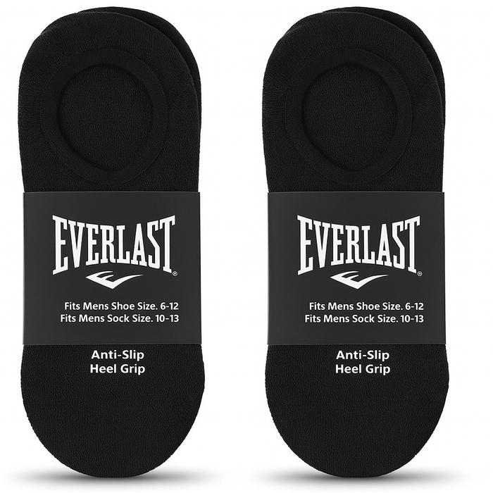 6-Pairs Men’s Everlast Half-Cushion Liner Socks