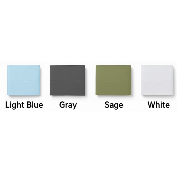 4-Piece 100% Cotton Solid Sheet Set – 300 Thread Count, Luxury Extra Soft