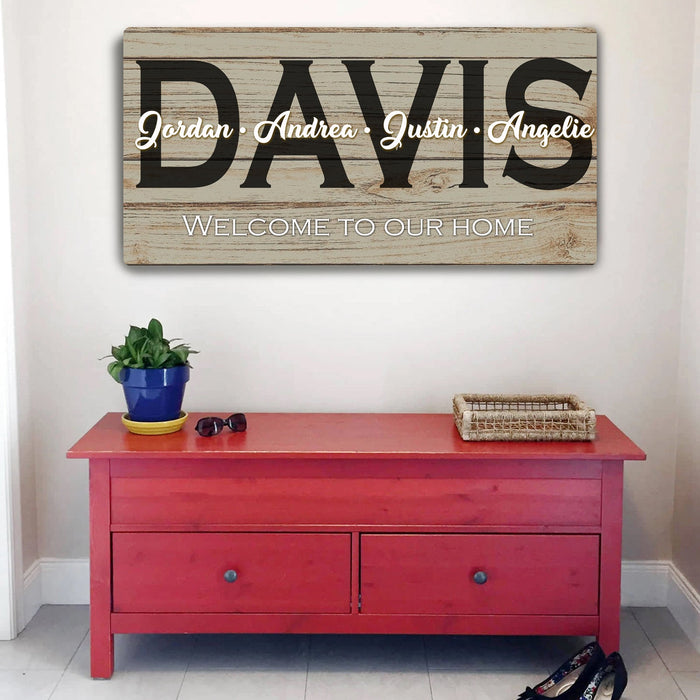 Welcome To Our Home Sign - eZthings USA WE SORT ALL THE CRAZIEST GADGETS, GIZMOS, TOYS & TECHNOLOGY, SO YOU DON'T HAVE TO.