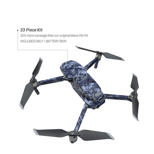 Digital Navy Camo - DJI Mavic 2 Skin - eZthings USA WE SORT ALL THE CRAZIEST GADGETS, GIZMOS, TOYS & TECHNOLOGY, SO YOU DON'T HAVE TO.