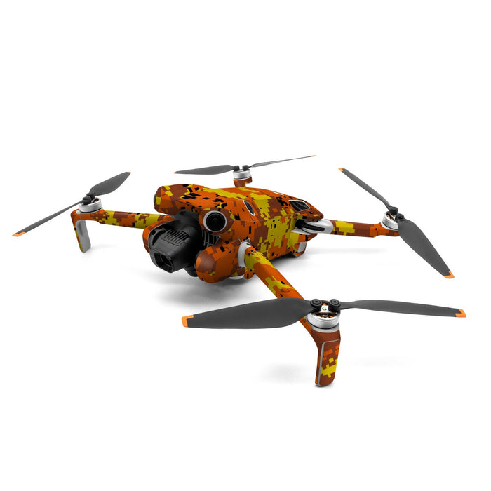 Digital Orange Camo - DJI Mini 4 Pro Skin - eZthings USA WE SORT ALL THE CRAZIEST GADGETS, GIZMOS, TOYS & TECHNOLOGY, SO YOU DON'T HAVE TO.