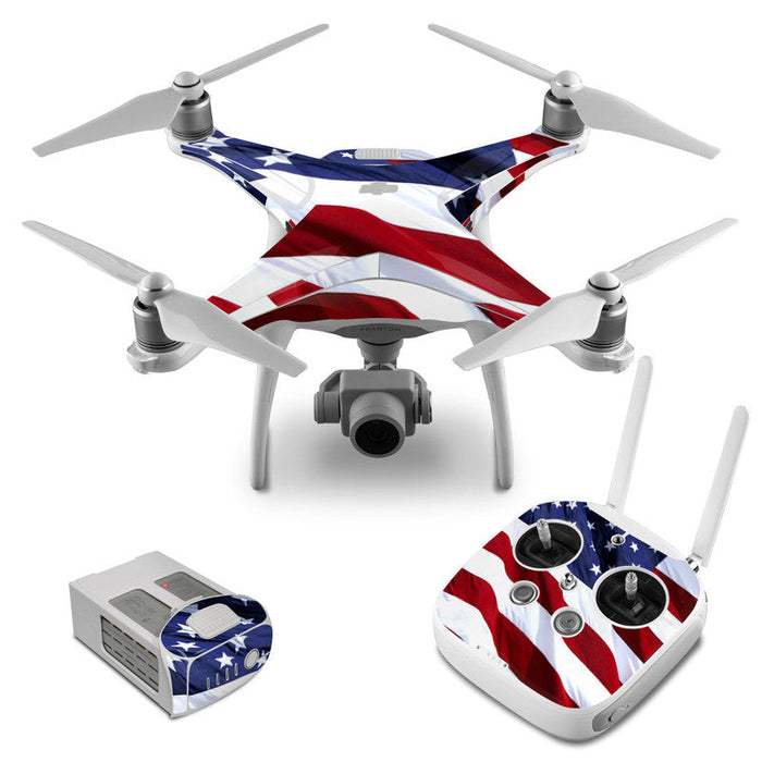 Patriotic - DJI Phantom 4 Skin - eZthings USA WE SORT ALL THE CRAZIEST GADGETS, GIZMOS, TOYS & TECHNOLOGY, SO YOU DON'T HAVE TO.