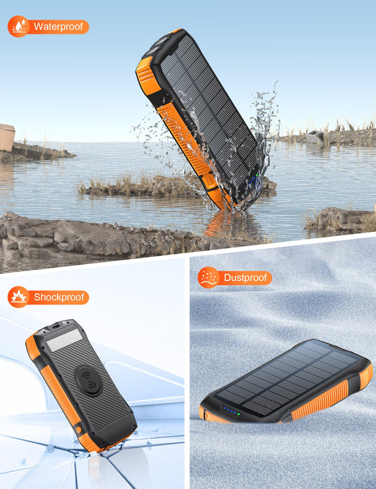 20000mAh Solar Power Bank - eZthings USA WE SORT ALL THE CRAZIEST GADGETS, GIZMOS, TOYS & TECHNOLOGY, SO YOU DON'T HAVE TO.