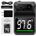 eZthings medical screening infrared thermometer with battery, charger, and packaging on a white background