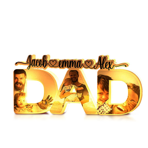 Personalized Father's Day Night Lamp Custom Acrylic Family Photo Dad Night Light with Name - eZthings USA WE SORT ALL THE CRAZIEST GADGETS, GIZMOS, TOYS & TECHNOLOGY, SO YOU DON'T HAVE TO.