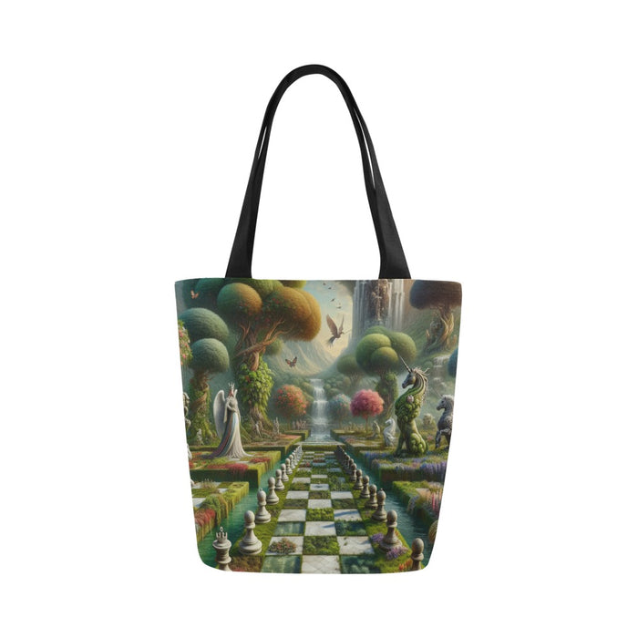The sophistication of the Garden of Chess Fan Club Canvas Tote Bag