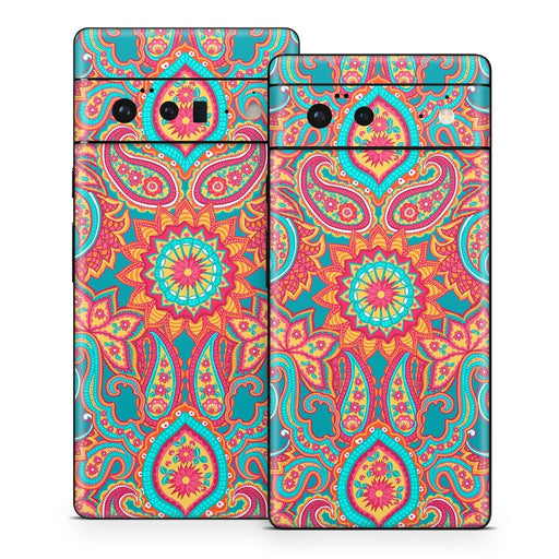 Carnival Paisley - Google Pixel 6 Skin - eZthings USA WE SORT ALL THE CRAZIEST GADGETS, GIZMOS, TOYS & TECHNOLOGY, SO YOU DON'T HAVE TO.
