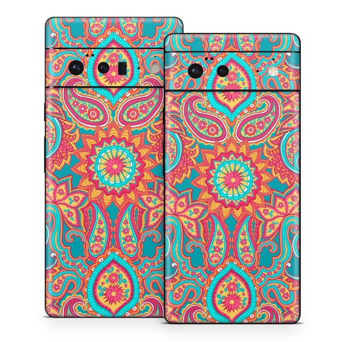 Carnival Paisley - Google Pixel 6 Skin - eZthings USA WE SORT ALL THE CRAZIEST GADGETS, GIZMOS, TOYS & TECHNOLOGY, SO YOU DON'T HAVE TO.