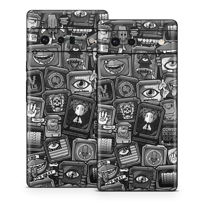 Distraction Tactic B&W - Google Pixel 6 Skin