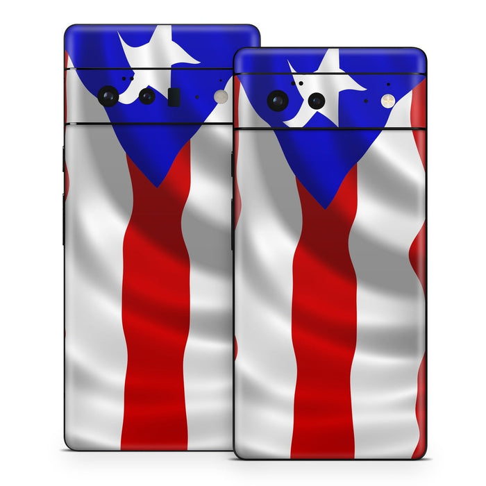 Puerto Rican Flag - Google Pixel 6 Skin - eZthings USA WE SORT ALL THE CRAZIEST GADGETS, GIZMOS, TOYS & TECHNOLOGY, SO YOU DON'T HAVE TO.