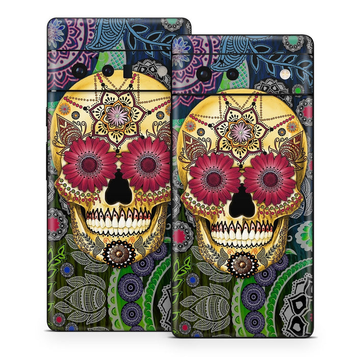 Sugar Skull Paisley - Google Pixel 6 Skin