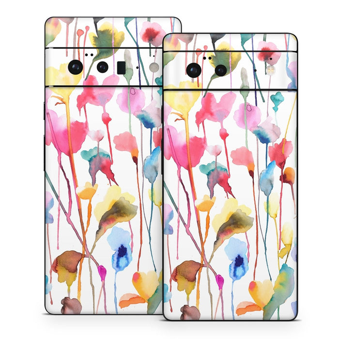 Watercolor Wild Flowers - Google Pixel 6 Skin