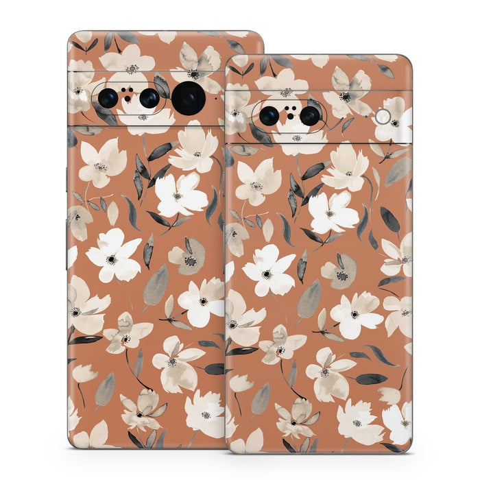 Fresh Flowers Copper - Google Pixel 7 Skin - eZthings USA WE SORT ALL THE CRAZIEST GADGETS, GIZMOS, TOYS & TECHNOLOGY, SO YOU DON'T HAVE TO.