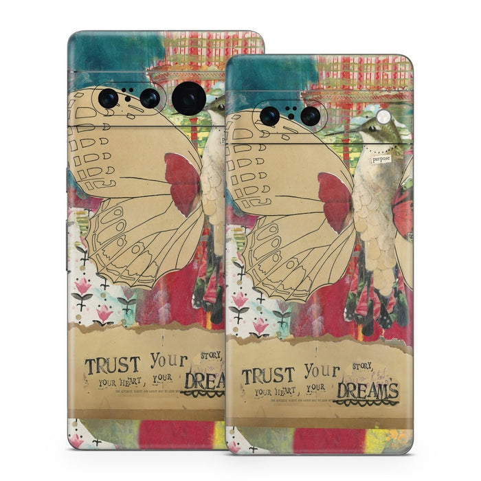 Trust Your Dreams - Google Pixel 7 Skin - eZthings USA WE SORT ALL THE CRAZIEST GADGETS, GIZMOS, TOYS & TECHNOLOGY, SO YOU DON'T HAVE TO.