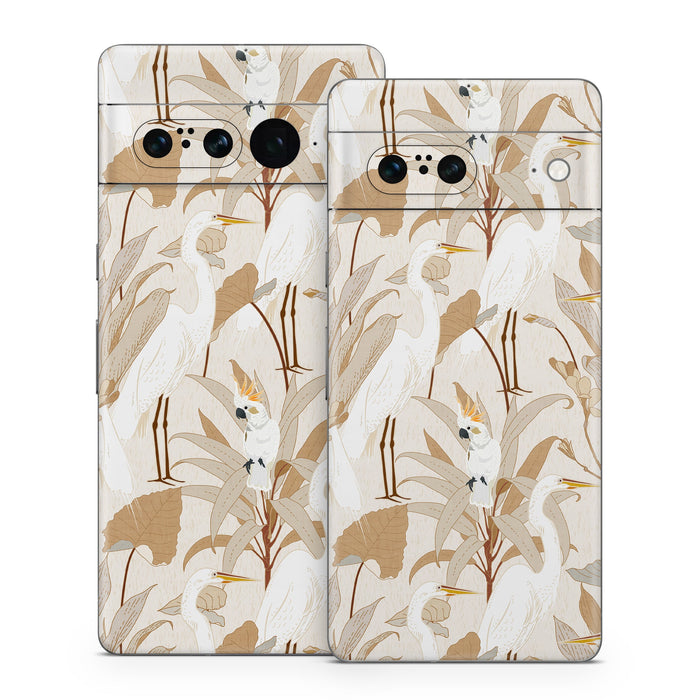 White Cranes Cockatoo - Google Pixel 7 Skin