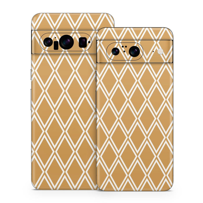 Orange Checks - Google Pixel 8 Skin - eZthings USA WE SORT ALL THE CRAZIEST GADGETS, GIZMOS, TOYS & TECHNOLOGY, SO YOU DON'T HAVE TO.