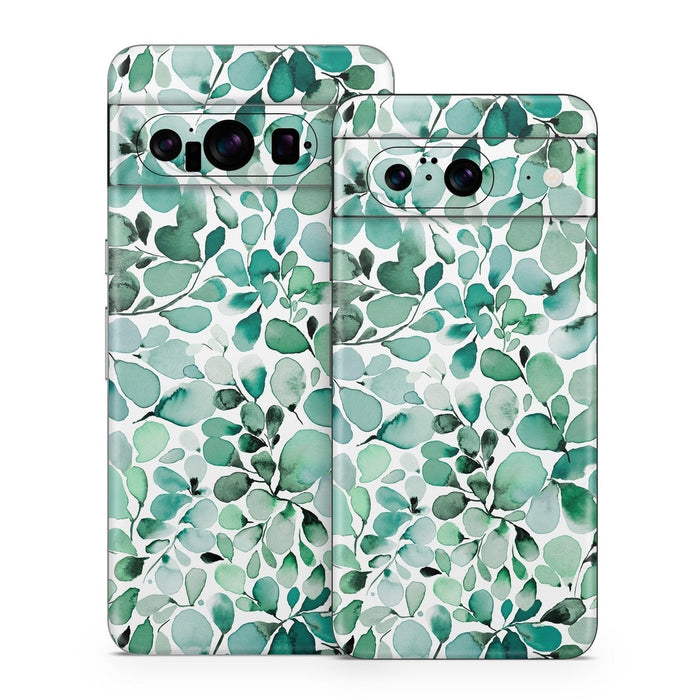 Watercolor Eucalyptus Leaves - Google Pixel 8 Skin