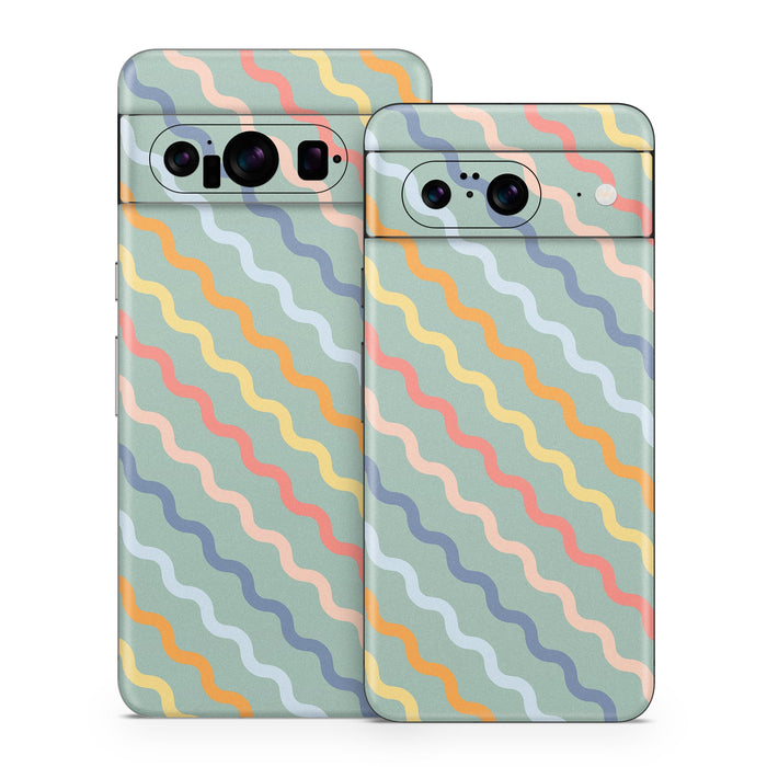 Wavy Diagonal Lines - Google Pixel 8 Skin