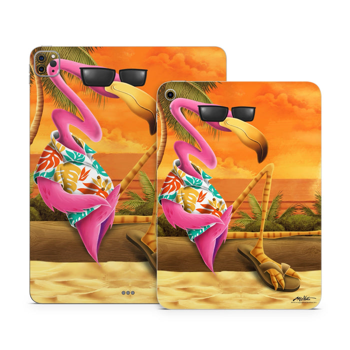 Sunset Flamingo - Apple iPad Skin - eZthings USA WE SORT ALL THE CRAZIEST GADGETS, GIZMOS, TOYS & TECHNOLOGY, SO YOU DON'T HAVE TO.