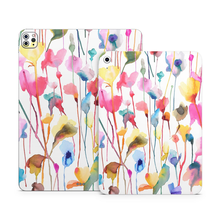 Watercolor Wild Flowers - Apple iPad Skin - eZthings USA WE SORT ALL THE CRAZIEST GADGETS, GIZMOS, TOYS & TECHNOLOGY, SO YOU DON'T HAVE TO.