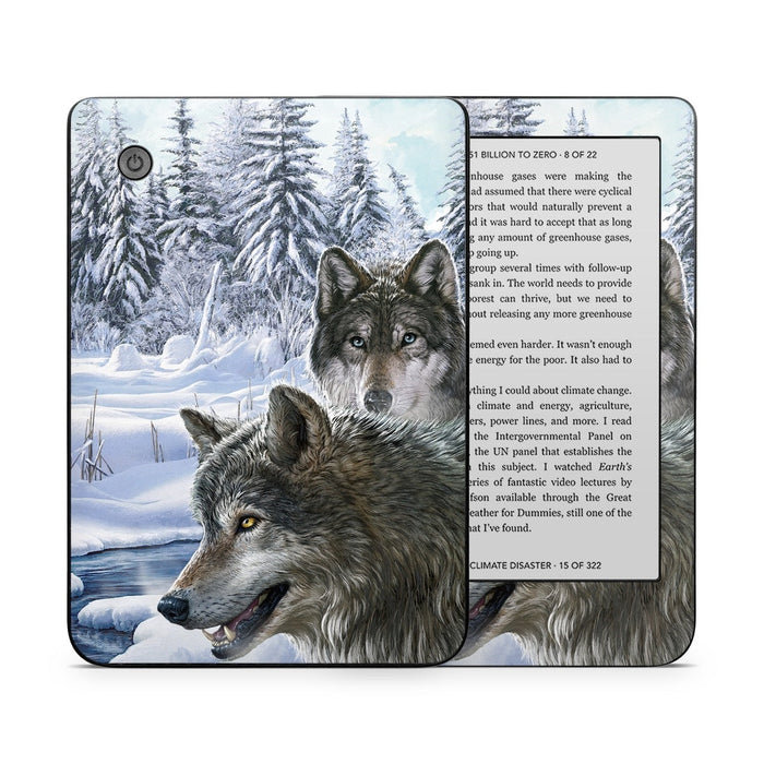 Snow Wolves - Kobo Clara 2E Skin - eZthings USA WE SORT ALL THE CRAZIEST GADGETS, GIZMOS, TOYS & TECHNOLOGY, SO YOU DON'T HAVE TO.