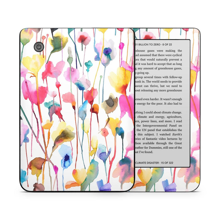 Watercolor Wild Flowers - Kobo Clara 2E Skin