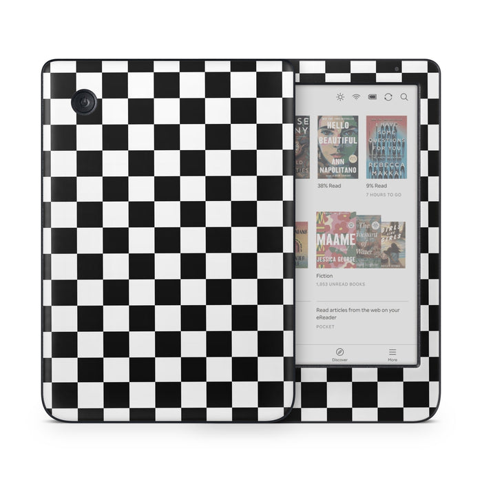 Checkers - Kobo Clara Colour Skin - eZthings USA WE SORT ALL THE CRAZIEST GADGETS, GIZMOS, TOYS & TECHNOLOGY, SO YOU DON'T HAVE TO.