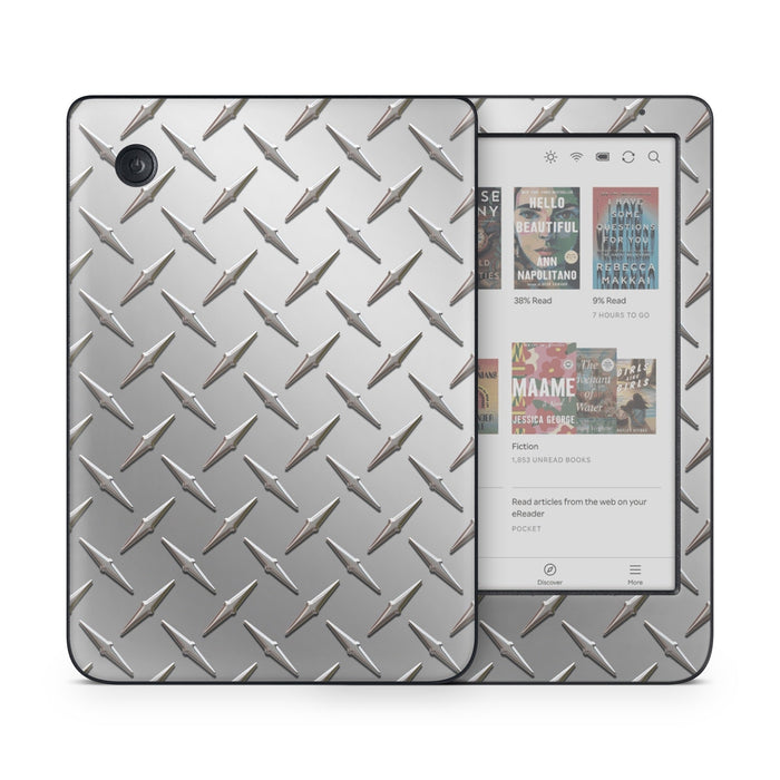 Diamond Plate - Kobo Clara Colour Skin - eZthings USA WE SORT ALL THE CRAZIEST GADGETS, GIZMOS, TOYS & TECHNOLOGY, SO YOU DON'T HAVE TO.