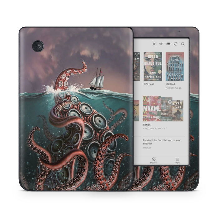 Kraken - Kobo Clara Colour Skin - eZthings USA WE SORT ALL THE CRAZIEST GADGETS, GIZMOS, TOYS & TECHNOLOGY, SO YOU DON'T HAVE TO.