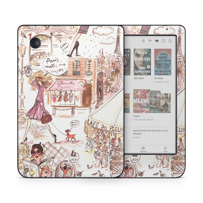 Paris Makes Me Happy - Kobo Clara Colour Skin