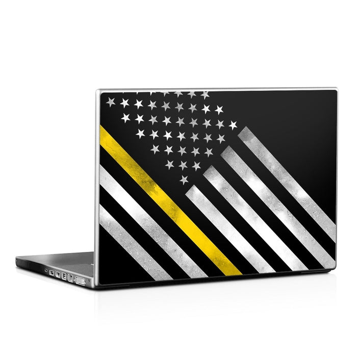 Thin Yellow Line Hero - Laptop Lid Skin - eZthings USA WE SORT ALL THE CRAZIEST GADGETS, GIZMOS, TOYS & TECHNOLOGY, SO YOU DON'T HAVE TO.
