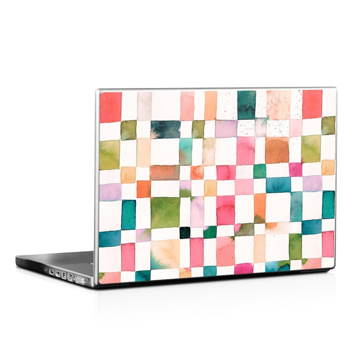 Watercolor Squares - Laptop Lid Skin - eZthings USA WE SORT ALL THE CRAZIEST GADGETS, GIZMOS, TOYS & TECHNOLOGY, SO YOU DON'T HAVE TO.