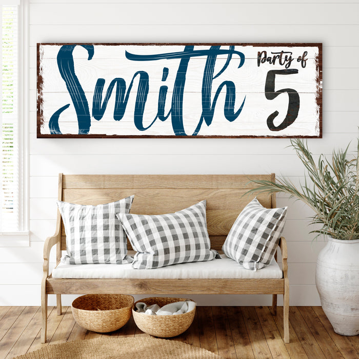 Personalized Party of Family Sign